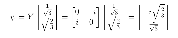 Calculating result of Y Gate applied on a Qubit