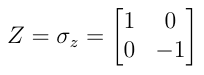 Pauli Matrix for Z Gate