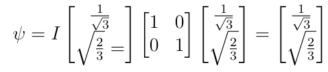 Calculating state of Qubit after applying I Gate