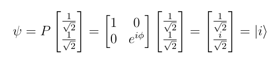 Calculating result of P Gate applied on a Qubit