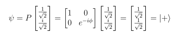 Calculating result of P Gate applied on a Qubit