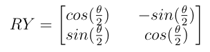 Matrix for RY Gate