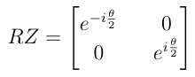 Matrix for RZ Gate