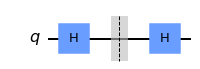 OpenQASM Barrier: A Quantum Program with a Barrier